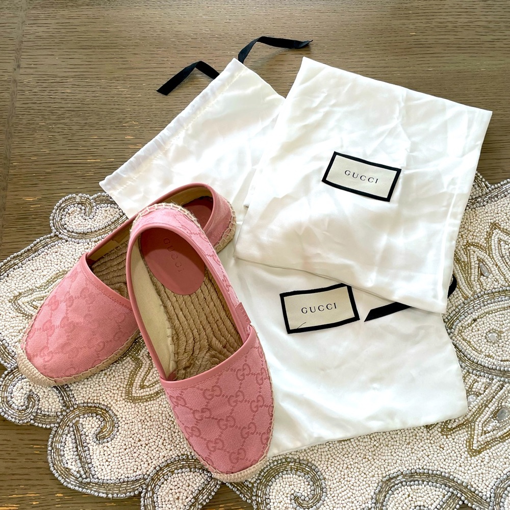 Gucci pink espadrilles